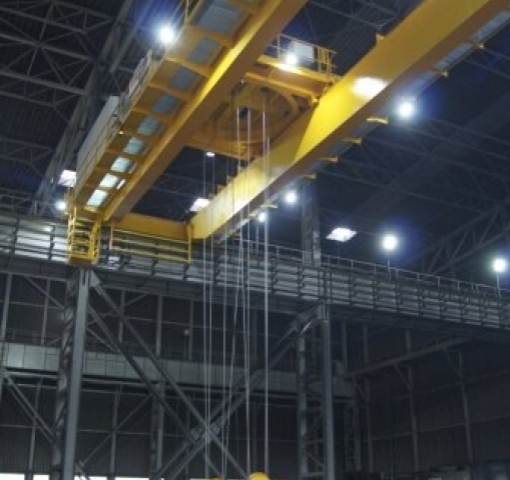 Suwnica trawersowa wraz z magnesami i wózkiem obrotowym Q-25/5T, L=27,6 m GNP A7